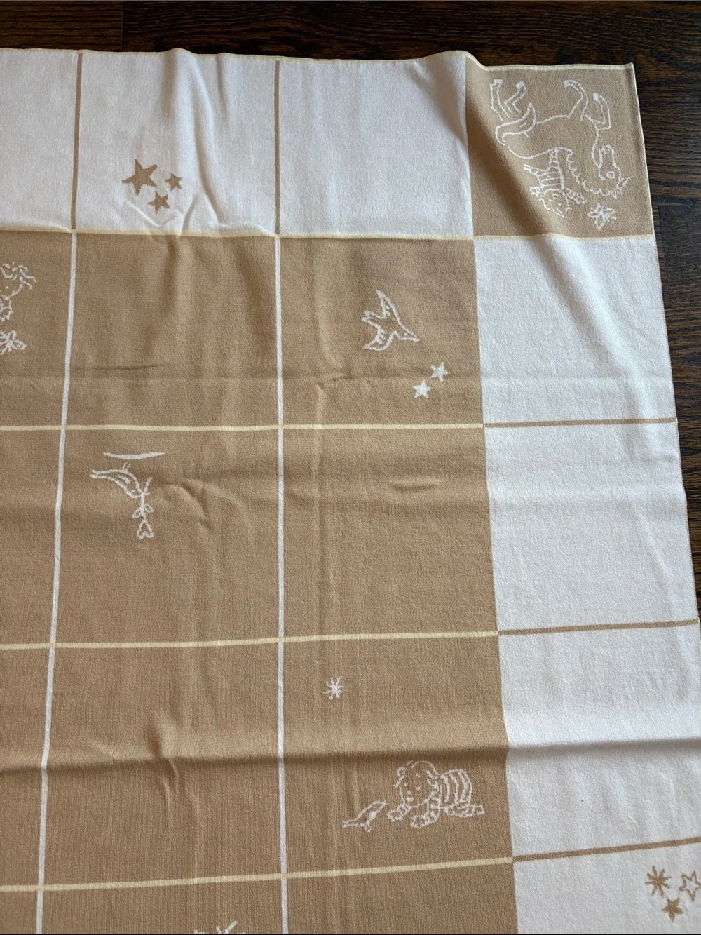 Hermes White and Beige biscuit Cabriole blanket